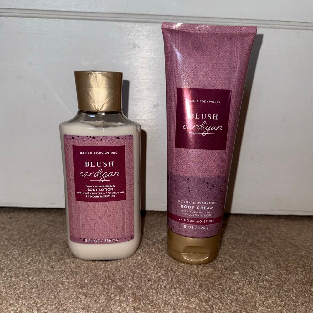 New Bath & Body Works Blush Cardigan Set